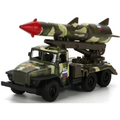 Металлическая инерционная машинка Урал Ракета Вс 12 см Технопарк SB-16-49-A-WB 1